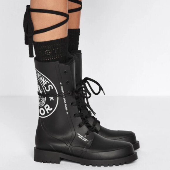 BNIB CHRISTIAN DIOR DIORCAMP ANKLE BOOT - BLACK - women’s 36 - Picture 1 of 10